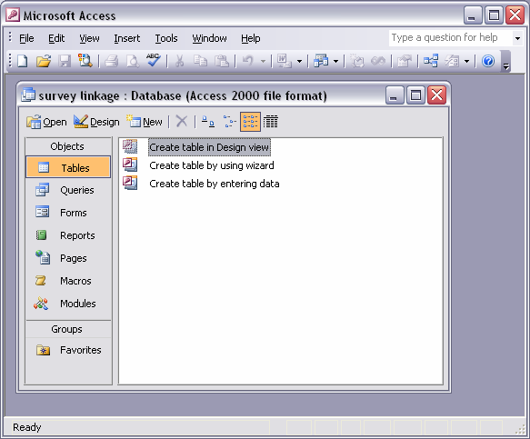 Run Access then choose from the menu File > New > Database