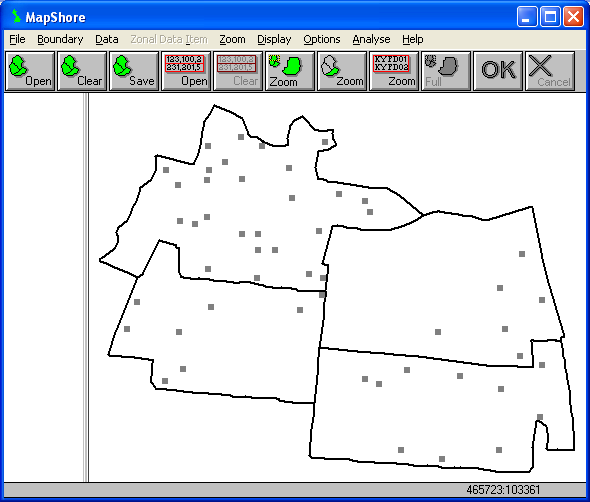 Display point data in MapShore