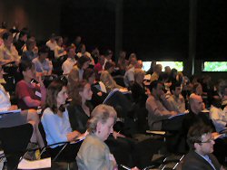 Photo of the audience at the presentations.  
