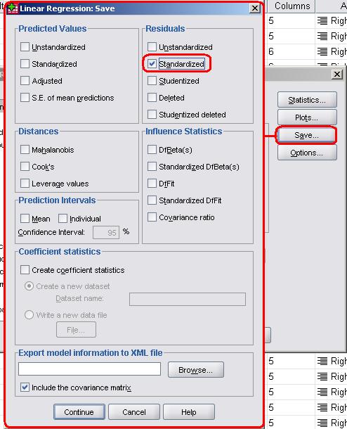 SPSS - how to save residuals as a new variable