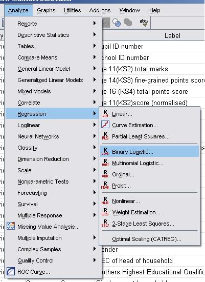 Defining the Logistic Regression Analysis