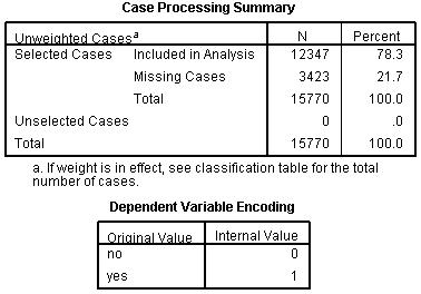 Case processing summary