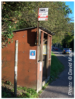 A sheltered bus-stop