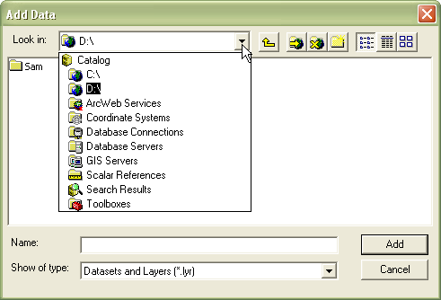 Add Data in ArcGIS