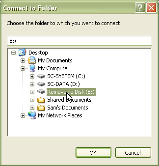 Connect to Folder Dialog