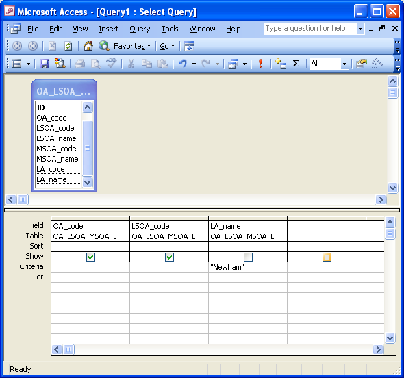 Creating gazetter files based on NeSS look-ups in Access