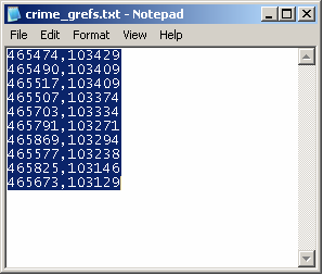 1. 465474, 103429; 2. 465490, 103409; 3. 465517, 103409; 4. 465507, 103374; 5. 465703, 103334; 6. 465791, 103271; 7. 465869, 103294; 8. 465577, 103238; 9. 465825, 103146; 10. 465673, 103129