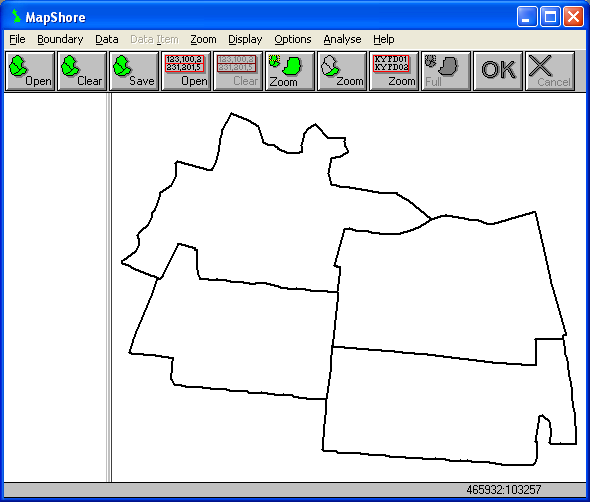 Display boundary data in MapShore