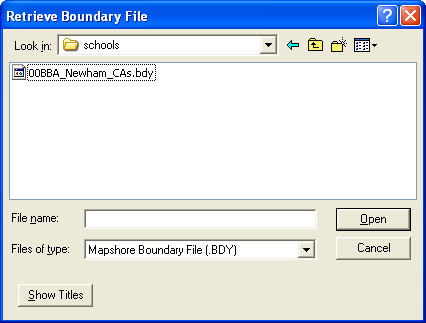 Retrieve boundary data in SHP file format