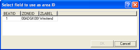 Assigning area ID and name in MapShore