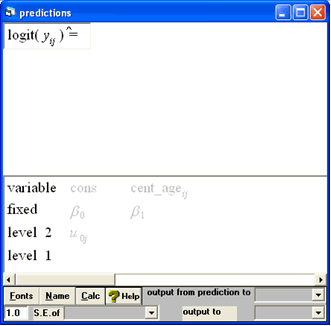MLwiN screenshot 3