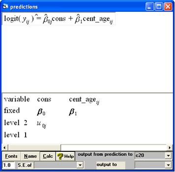 MLwiN screenshot 4