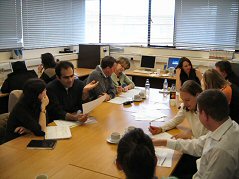 Workshop participants discussing the use of online research methods