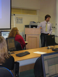 Tristram Hooley with workshop participants