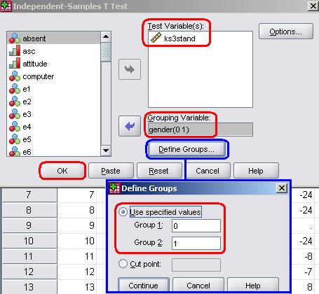 SPSS Independent T test Windows