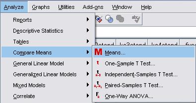 SPSS Simple Means