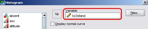 SPSS Histogram Menu