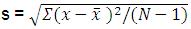 Standard Deviation Formula