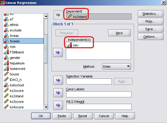 Defining variables for MLR