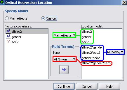 Location Submenu with Interactions